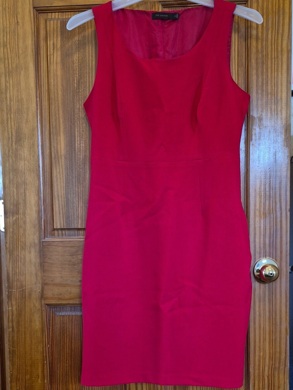 The Limited Sleeveless Red Sheath Dress